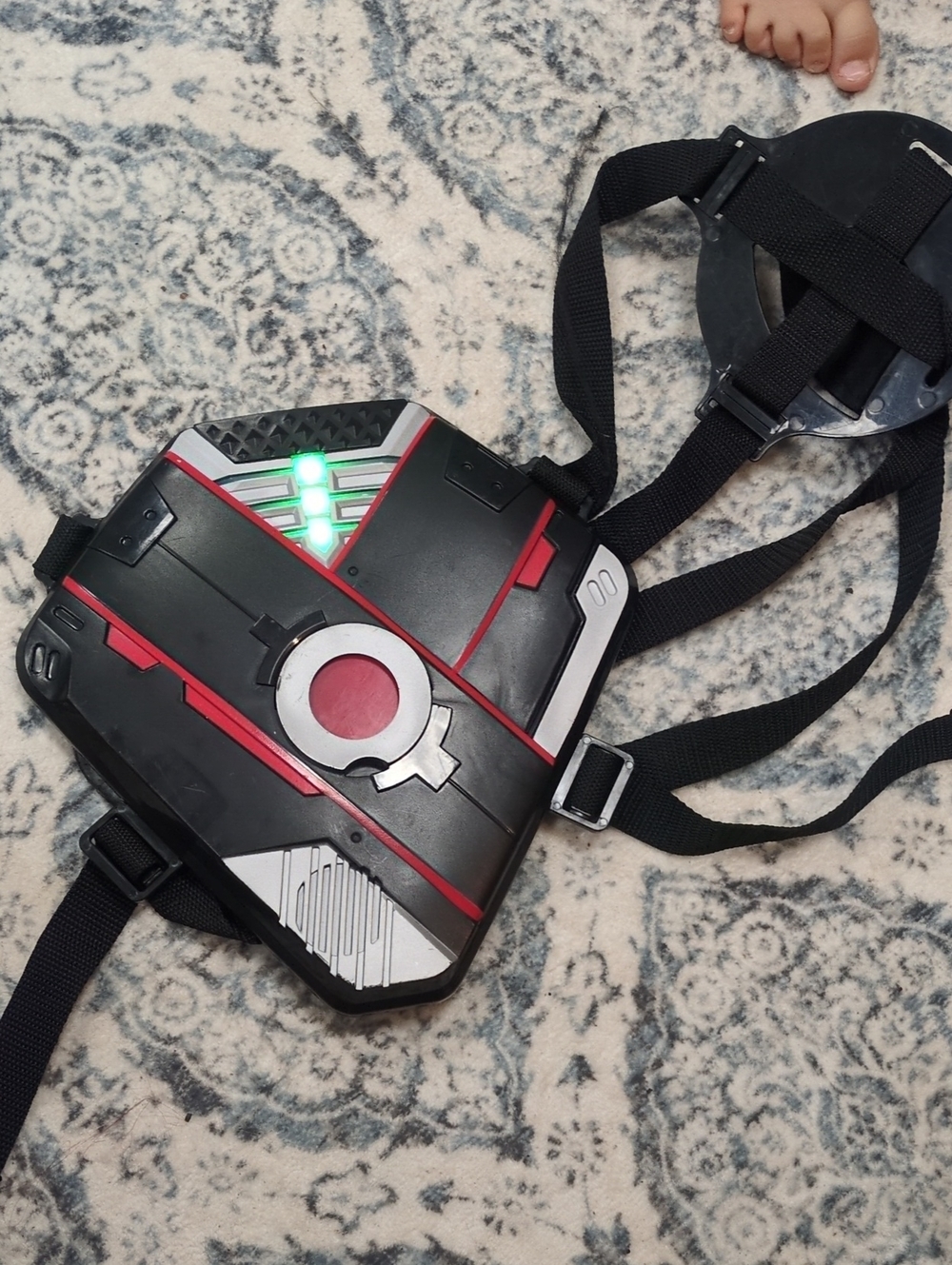 Kids Black and Red Light-Up Chest Pack Costume Accessory